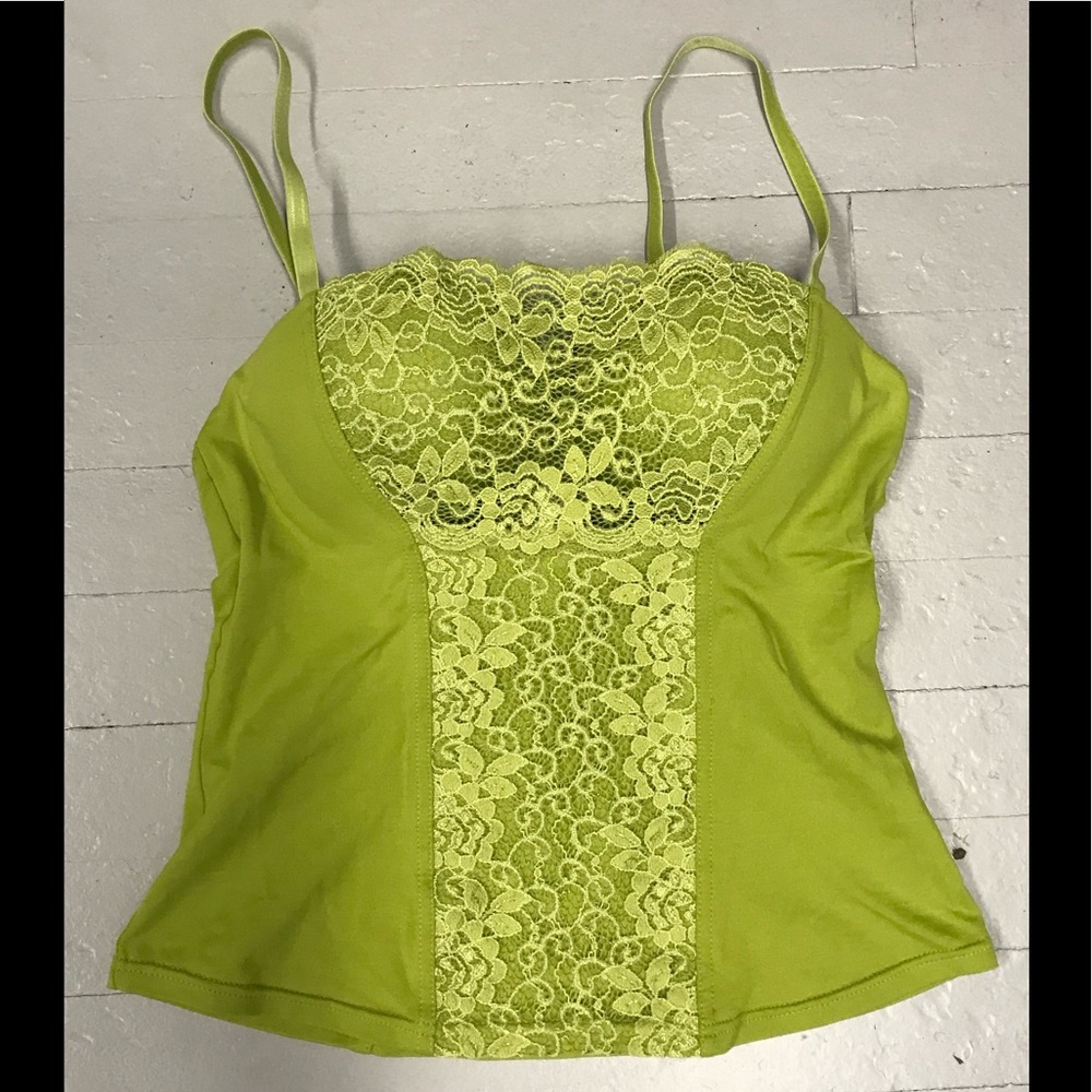 Shape FX green bra cami tank